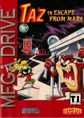 Taz in Escape from Mars (USA) box cover front